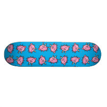 Flying Pig Pattern Skateboard