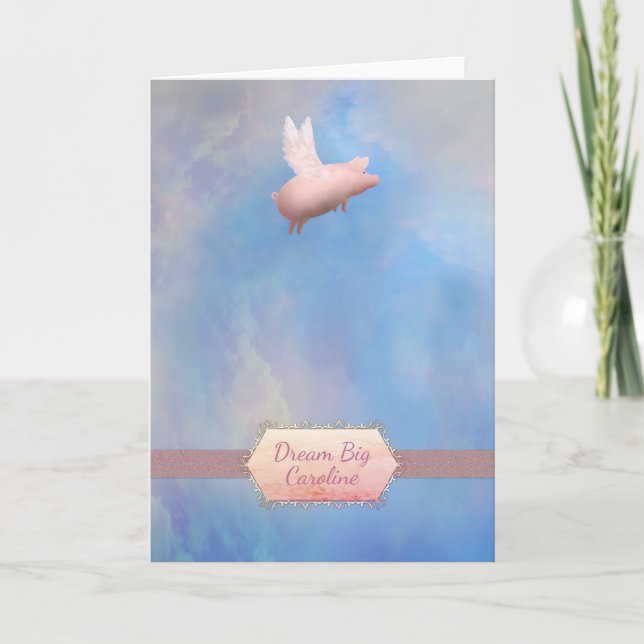 Flying Pig-Personalized Card (Front)