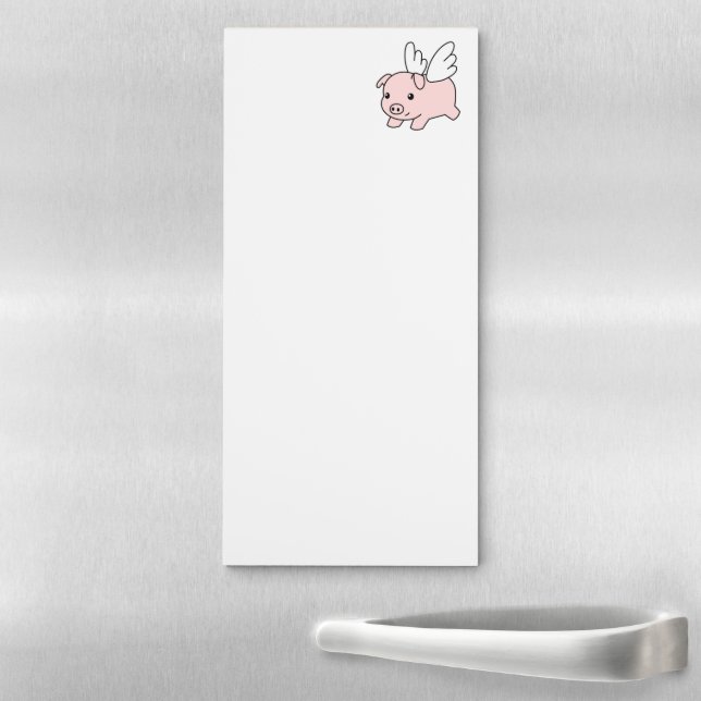 Flying Pig - Piglet with Wings Magnetic Notepad (In Situ)