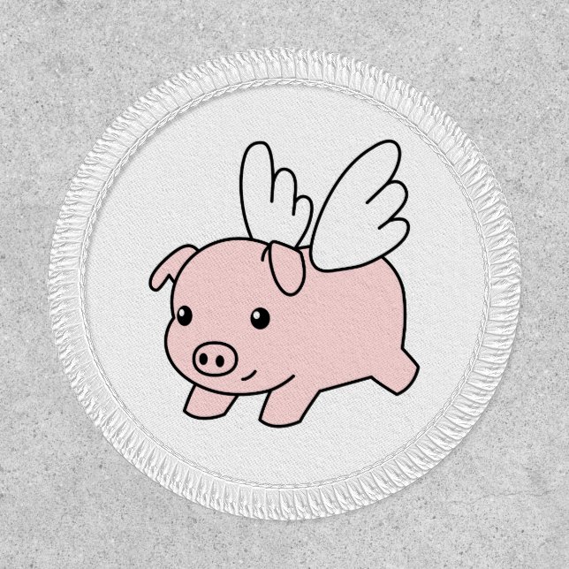 Flying Pig - Piglet with Wings Patch (Front)