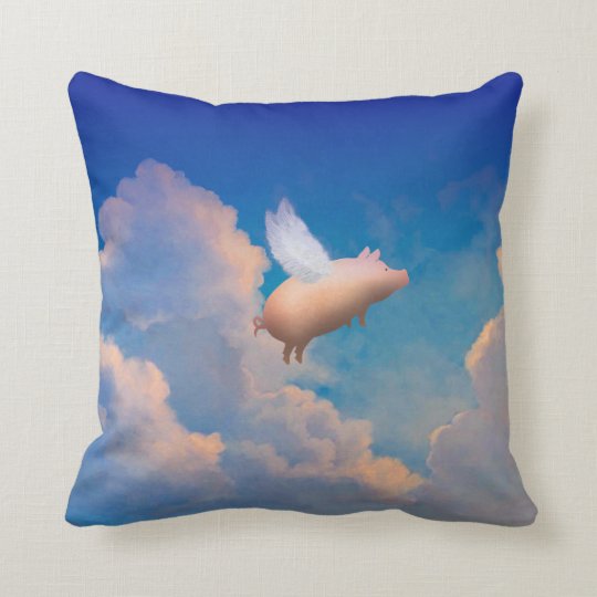 Flying Pig Pillow Zazzle Com