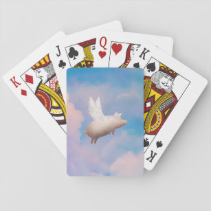 flying pig playing cards