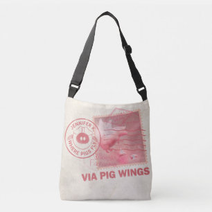 Flying Pig Postage-Deliver Yourself Crossbody Bag
