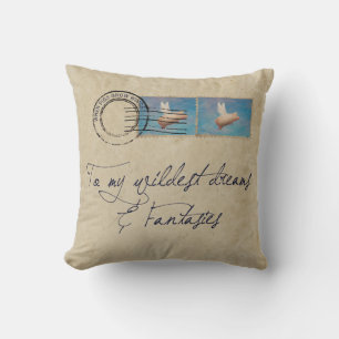 flying pig postage pillow