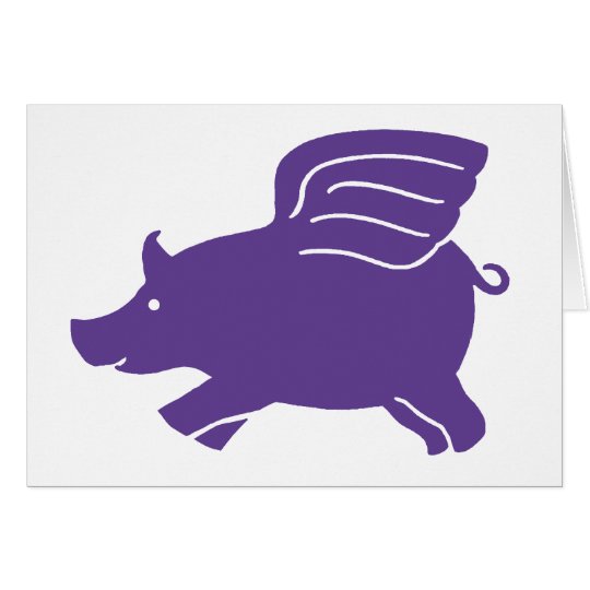 Flying Pig - Purple Card