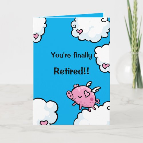Flying Pig retirement card