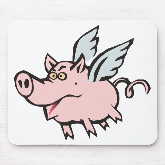 flying pig Sau flying Mouse Pad (Front)
