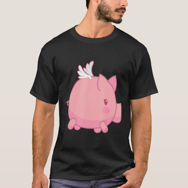 Flying Pig Shirt Pig Uses Wings To Fly (Front)