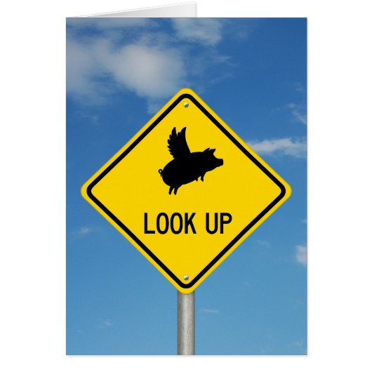 Flying Pig Sign Cards (Front)