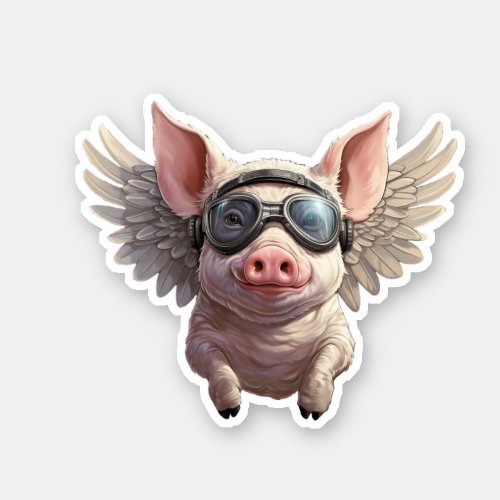 Flying Pig Sticker