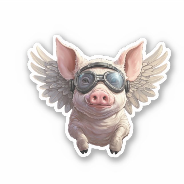 Flying Pig Sticker (Front)