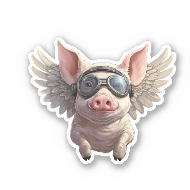 Flying Pig Sticker (Front)