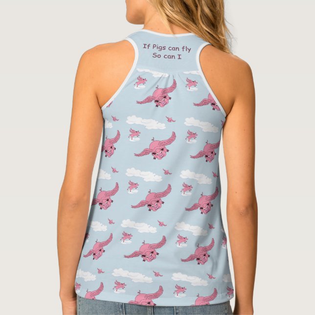 Flying Pig Tank Top (Back)