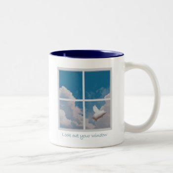 Flying Pig Two-tone Coffee Mug by pigswingproductions at Zazzle