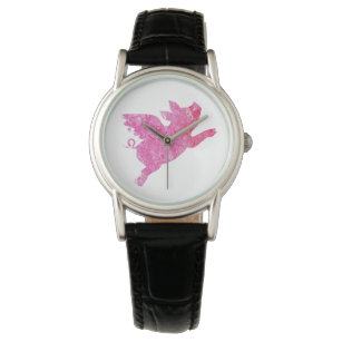 Flying Pig Watch, Flying Pig Jewelry, Pig Watch