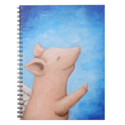 Flying Pig When Pig Flies Pig Can Fly Notebook
