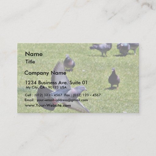 Customizable Flying Pigeon Business Cards