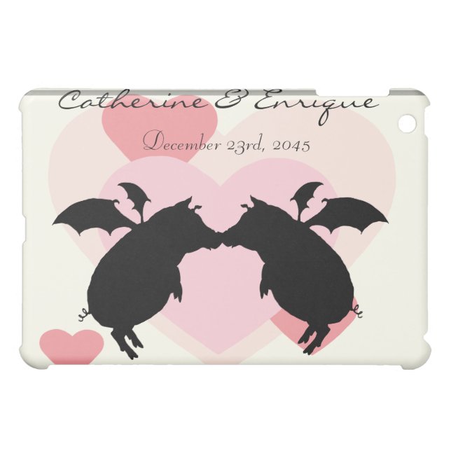 Flying piggies case for the iPad mini (Back Horizontal)