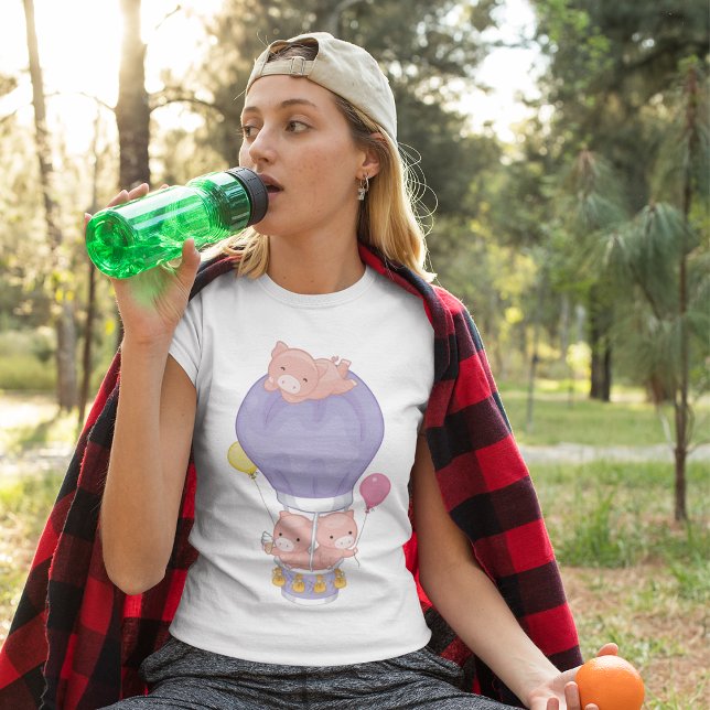 Flying Piggies in Hot Air Balloon T-Shirt (Creator Uploaded)