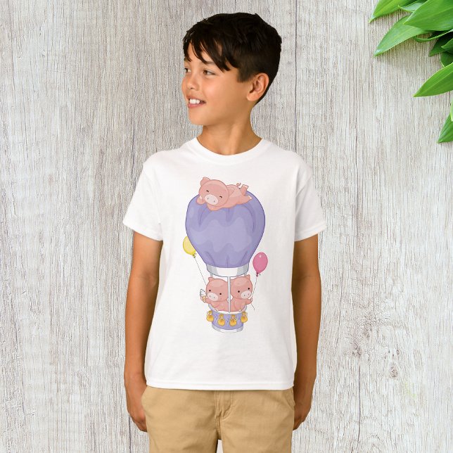 Flying Piggies in Hot Air Balloon T-Shirt (Creator Uploaded)