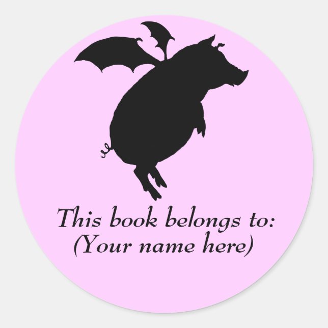 Flying piggy bookplate (Front)