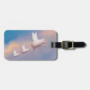 flying piglets luggage tag