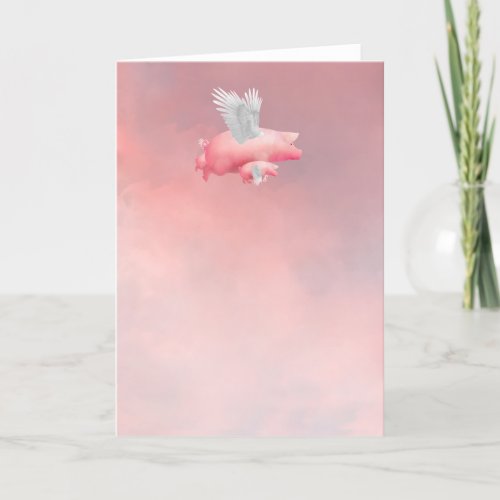 Flying Piglets Thank You Card