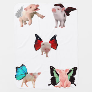Flying Pigs Baby Blanket