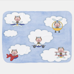 Flying Pigs Baby Blankets