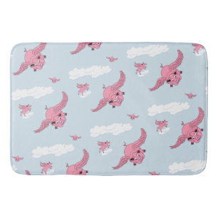 Flying Pigs Bath Mat