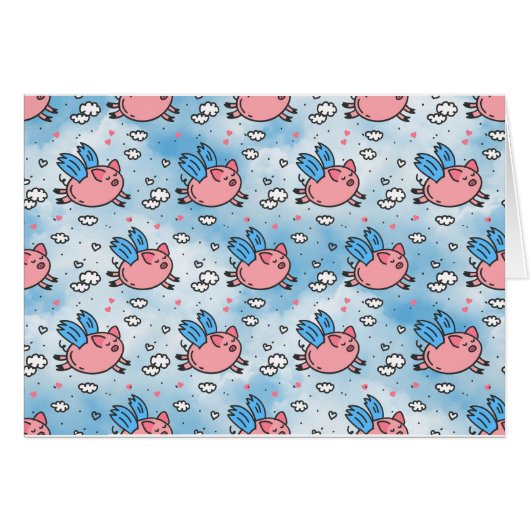 flying pigs cards (Front Horizontal)