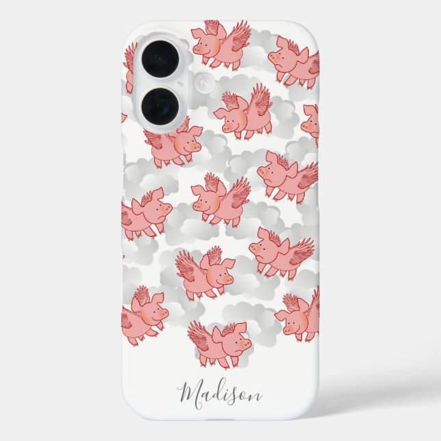 Flying Pigs custom name phone cases (Back)