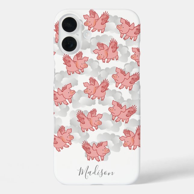 Flying Pigs custom name phone cases (Back)