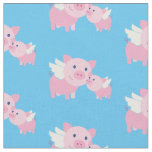 Flying Pigs Cute Baby Nursery Decor Fabric