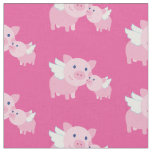 Flying Pigs Cute Baby Nursery Decor Fabric