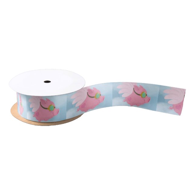 Flying Pigs Gift Ribbon (Spool)