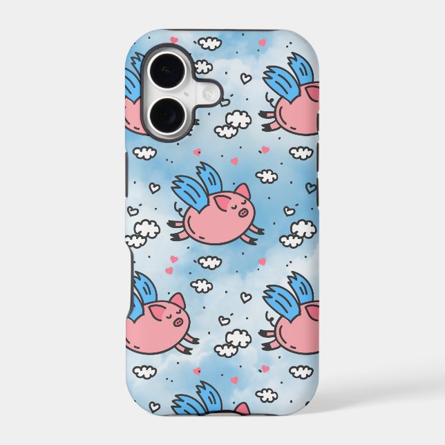 flying pigs iphone case (Back)