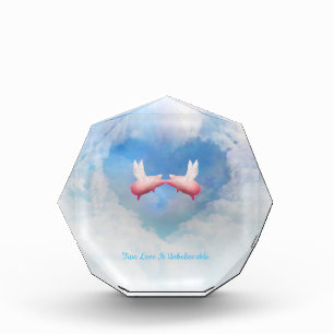 Flying Pigs Kissing-True Love Is Unbelievable Acrylic Award