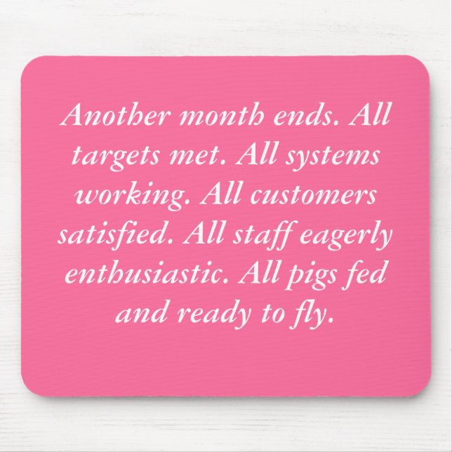 Flying Pigs mousemat Mouse Pad (Front)