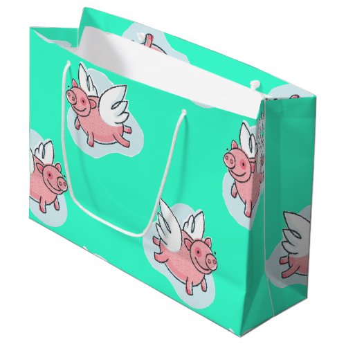 Flying Pigs New Baby Choose color L Gift Bag