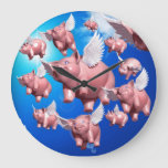 Flying Pigs Wall Clock at Zazzle