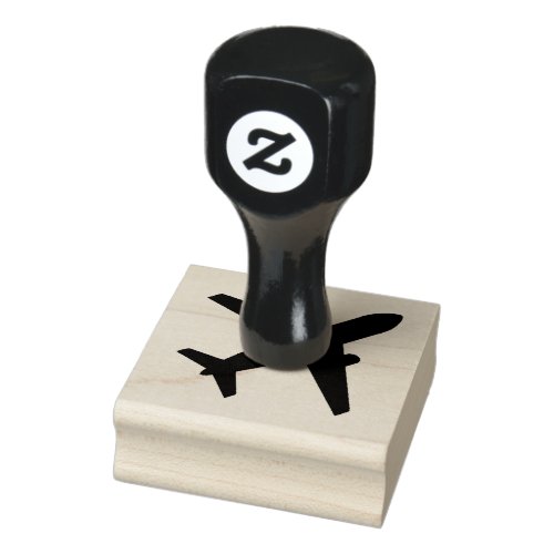 flying plane rubber stamp