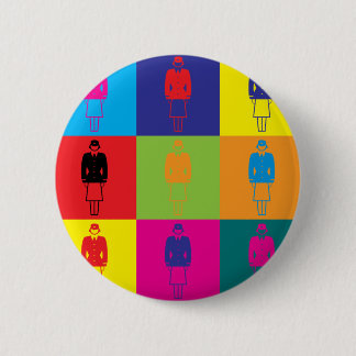 Flying Pop Art Pinback Button