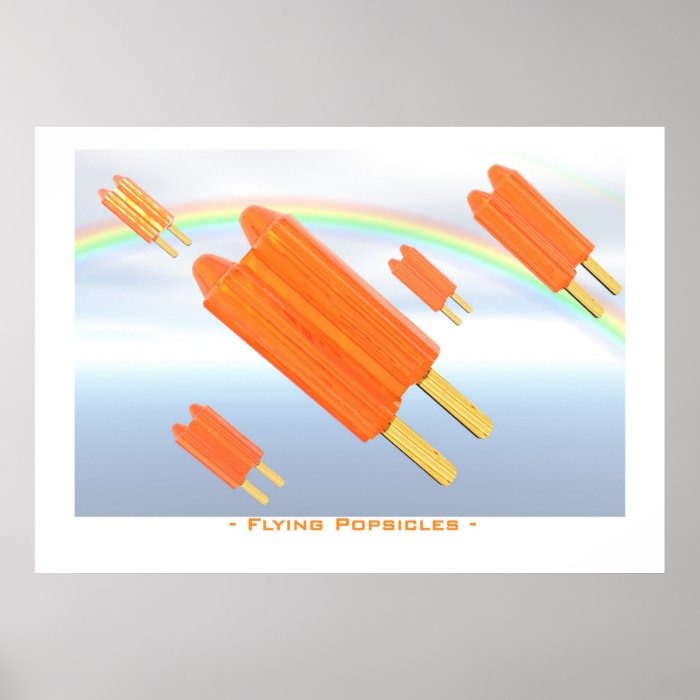 Flying popsicles poster