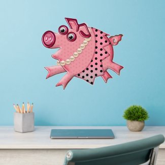 Flying Posh Piggy or Pearls on Swine