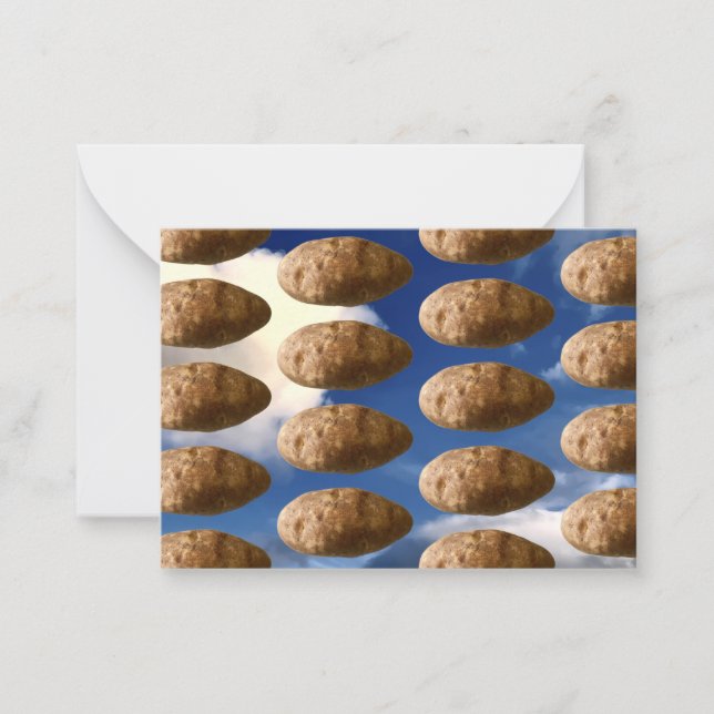 Flying Potatoes Space Potato Note Card (Front)