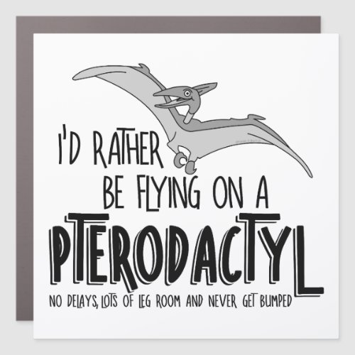 Flying Pterodactyl Dinosaur Airline  Car Magnet