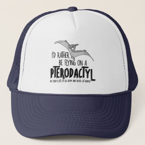 Flying Pterodactyl Dinosaur Airline  Trucker Hat
