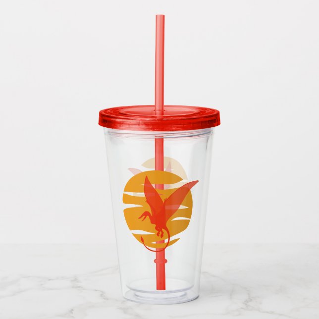 Flying Pterosaur Acrylic Tumbler (Front)