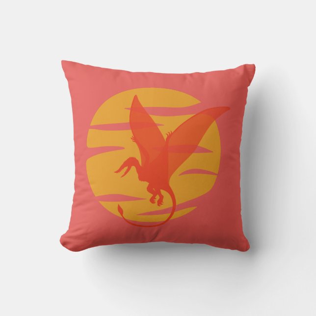 Flying Pterosaur Throw Pillow (Front)